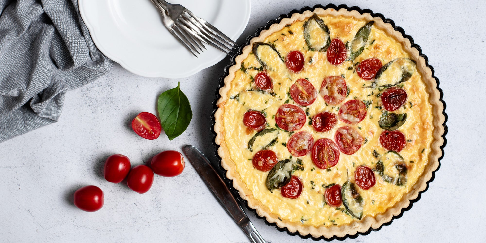 Cheese & Tomato Quiche How to Make Cheese & Tomato Quiche Baking Mad